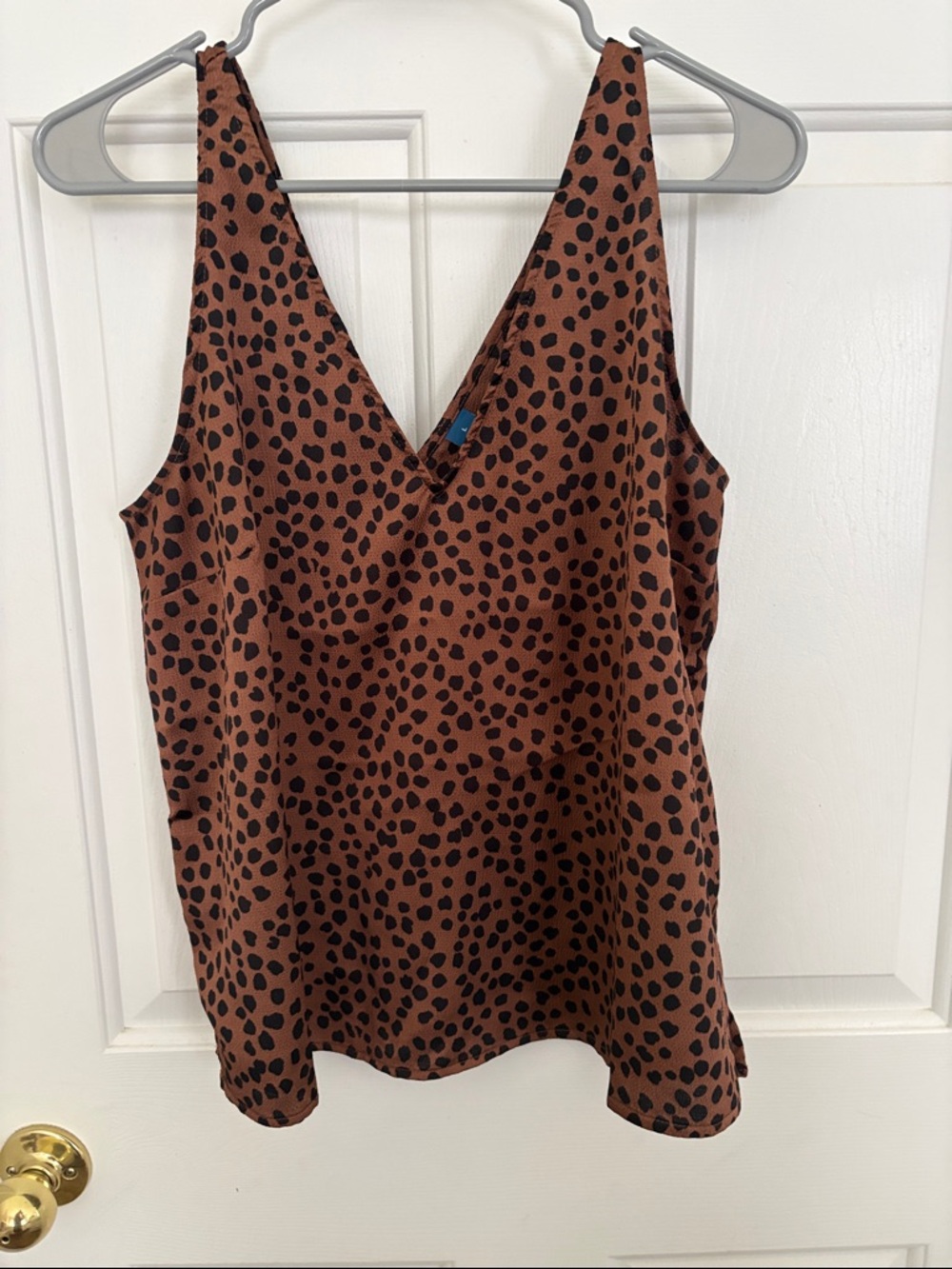 Old Navy Brown Cheetah Print V-Neck Camisole